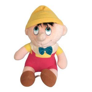 Vintage 1985 Walt Disney Pinocchio Canasa Seated Plush Stuffed Toy 7"